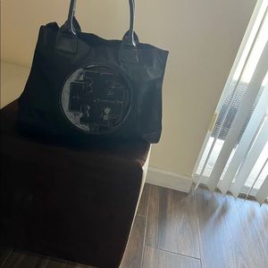 Tory Burch blk Ella nylon large bag